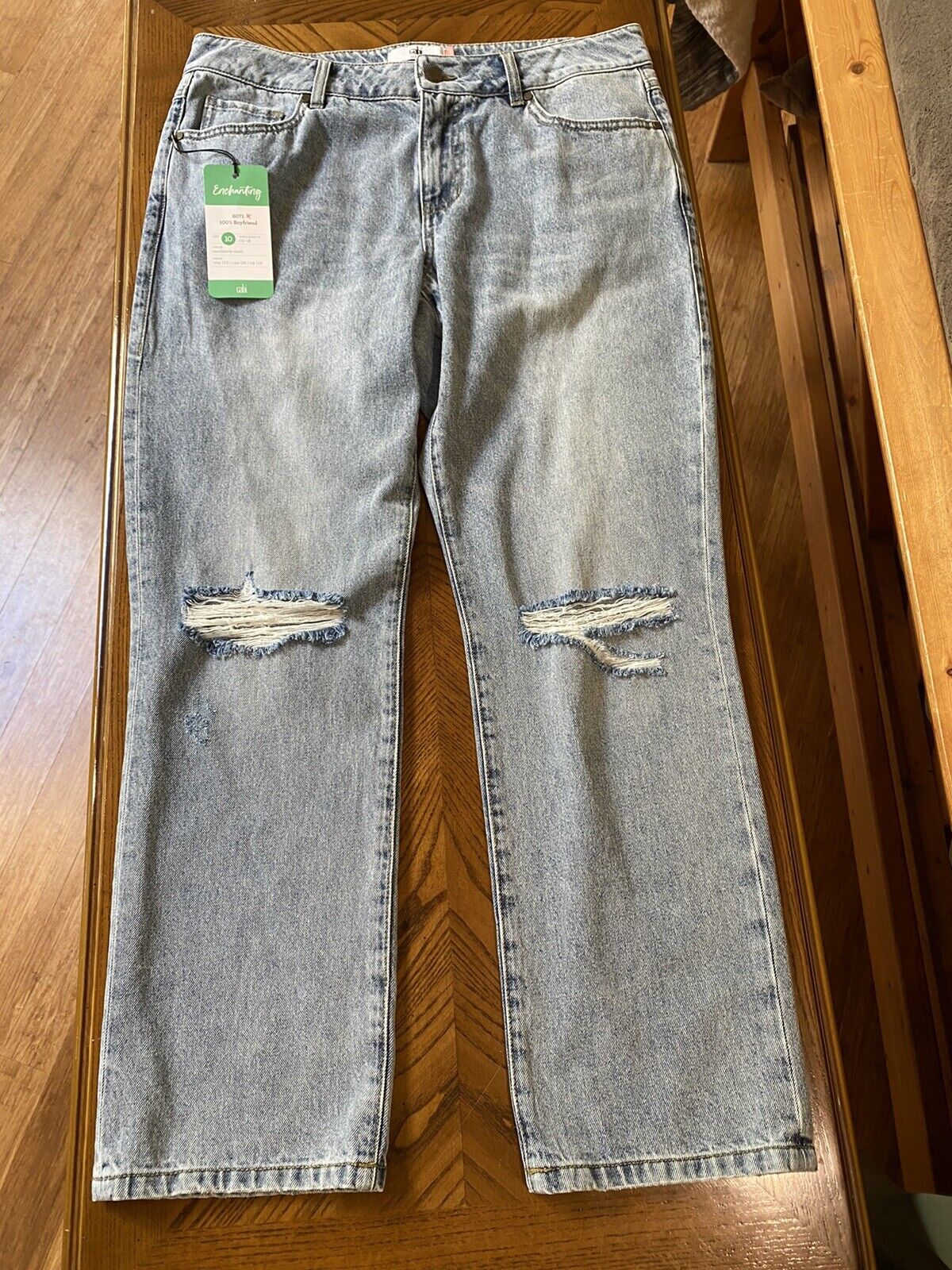 Cabi 100% Boyfriend Jean NWT, size 10, Sandstorm Wash, Spring '22 #6071  ($153)