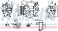 Nissens Kompressor Klimaanlage Passend FüR Ford Focus IV HN HP HM