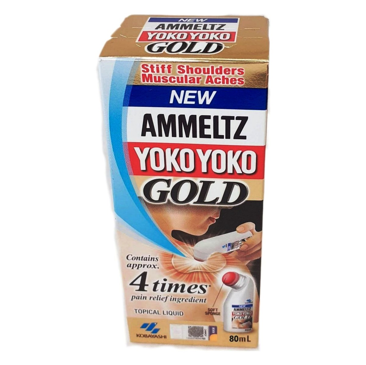 健康アクセサリー yoko Ammeltz Yoko Gold for Stiff Shoulder Muscular Ache Pain 46ml Japan