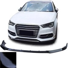Spoiler Frontspoiler Schwarz Glanz für Audi A3 8V Vorfacelift 2012-16 mit S-Line