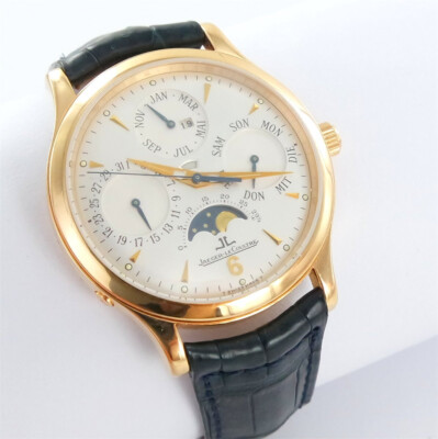 JAEGER Le Coultre Master Control Herren Uhr 18k Gold Automatik Box Papiere Ewige