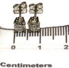 GIA certified 14k white gold .68ct round diamond 4 prong solitaire stud earrings — photo 7