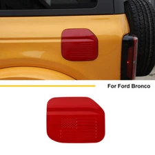 Flag Style Door Fuel Tank Gas Cap Cover Bezel Decoration for Ford Bronco 21+ Red