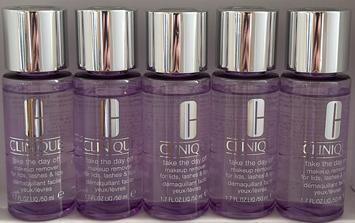Lot of 5 Clinique MAKEUP REMOVER For Lids Lashes & Lips 50 ml Each F543