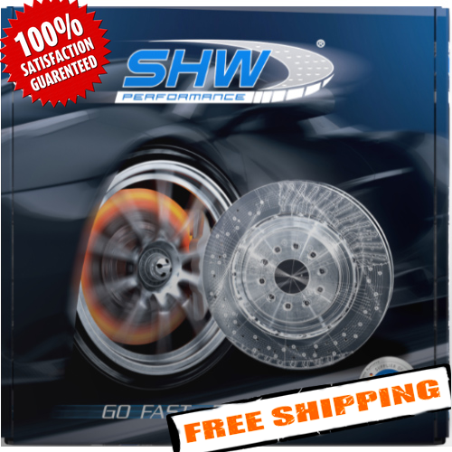 SHW Performance Cross-Drilled Lightweight Left Front Brake Rotors - BMW M3 4.0L 08-13