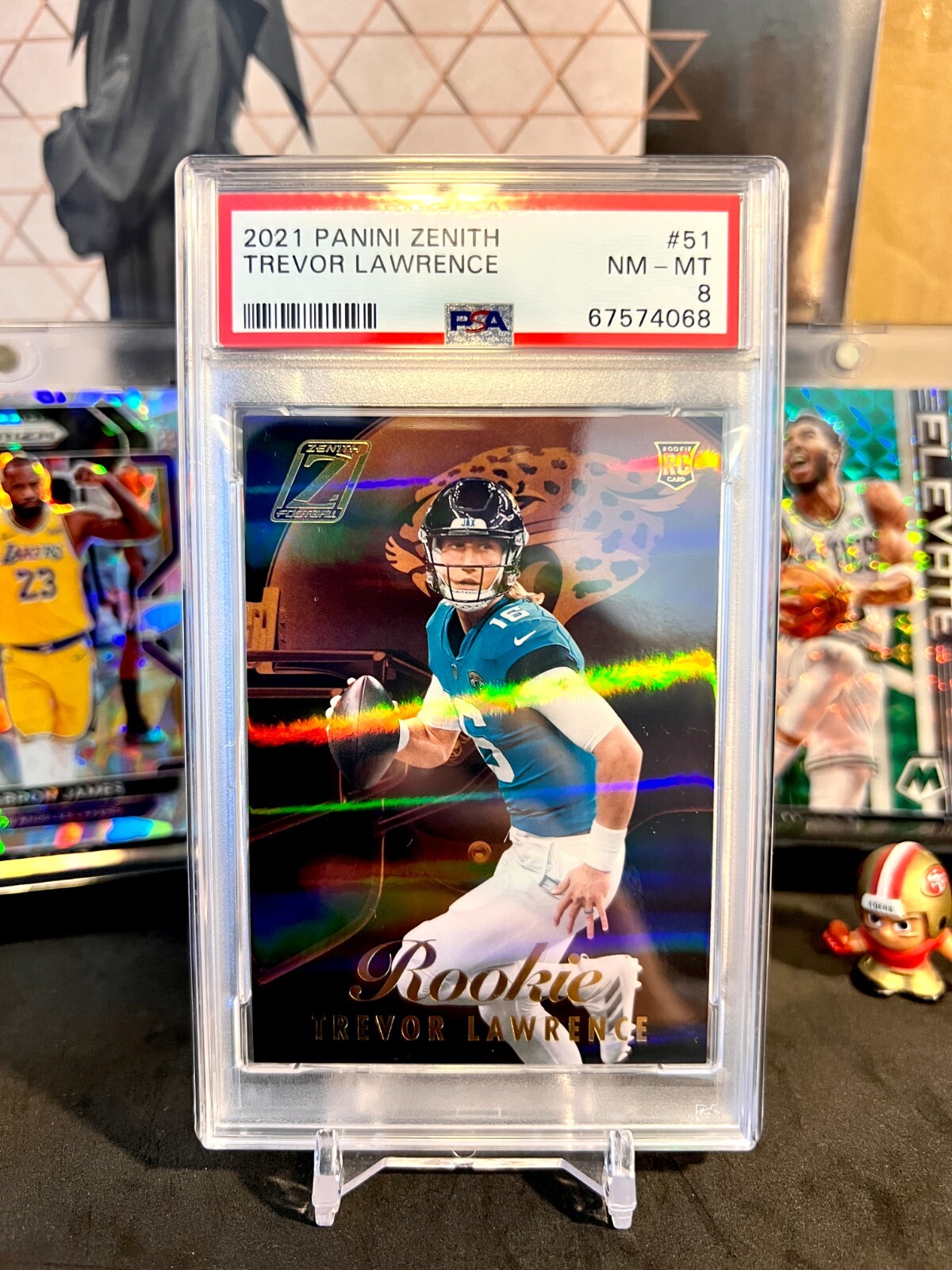 ⭐️ TREVOR LAWRENCE 2021 PANINI ZENITH #51 PSA 8 NM-MT GRADED ROOKIE CARD RC 🔥