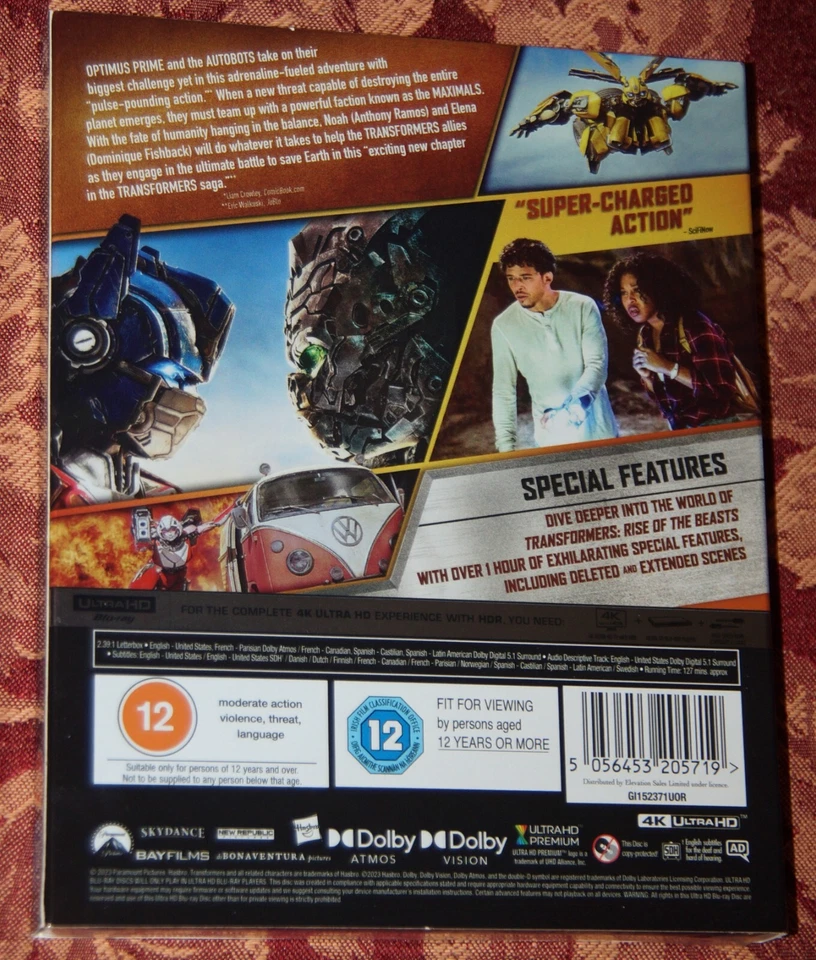 TRANSFORMERS RISE OF THE BEASTS 2023 GENUINE UK 4K UHD 1-DISC ONLY!! FAST POST - Image 2 of 4