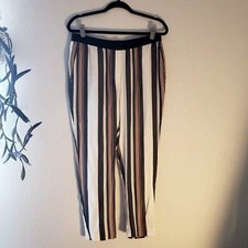 Ann Taylor Women's Vintage Striped Trouser Pull On Pants Size 4