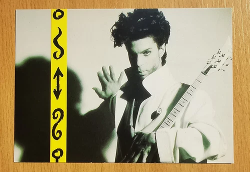 PRINCE Postcard 1993 Clutching Angel Guitar monochrome Act II UK  BTD09 MINT #31