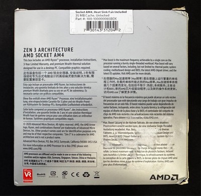 AMD Ryzen 5 5600X Desktop Processor (4.6GHz, 6 Cores, Socket AM4