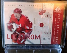 2002-03 SP Game Used Piece of History /225 Nicklas Lidstrom #PH-LM HOF 