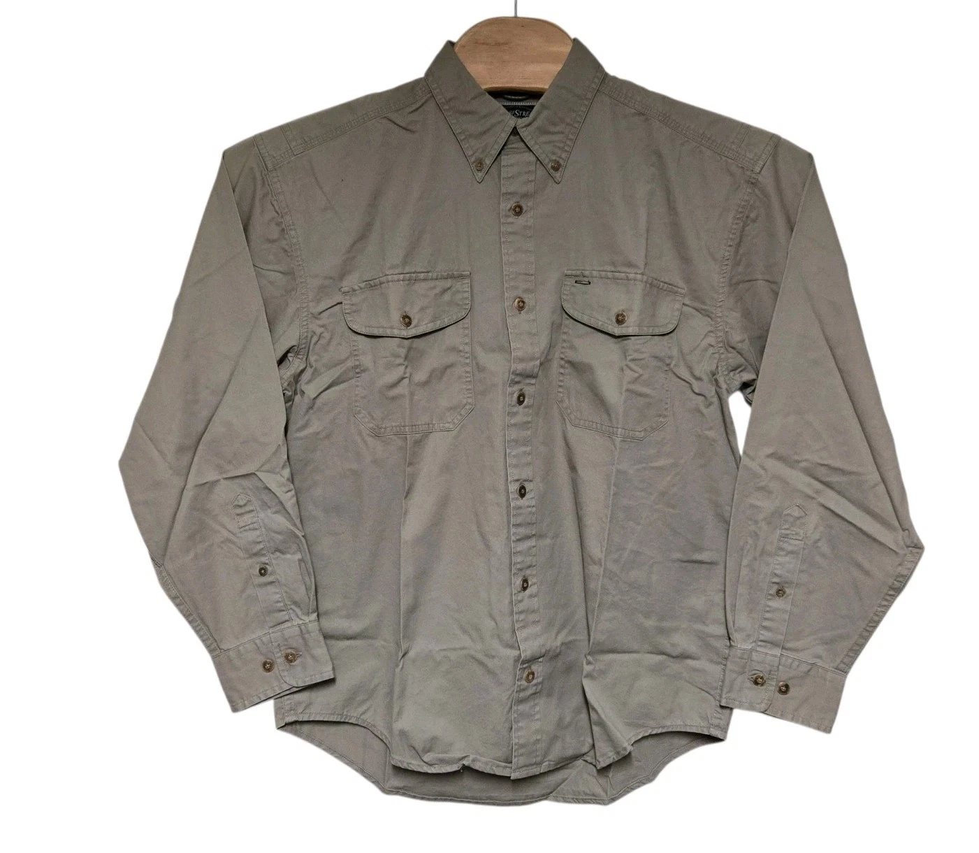Field & Stream Fishing Shirt Mens Medium Button Down Long Sleeve Green NWT