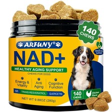 NAD Supplement for Dogs - NAD Soft Chews for Senior Dogs - Energy Vitality,...