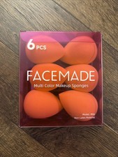 6 Pack FaceMade Multi Color Makeup Sponges Non-Latex Material Yellow Water Drop