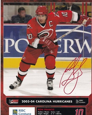 Carolina Hurricanes Program Line-up Cards Various Years Aho Ward Staal