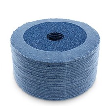 Zirconia Resin Fiber Sanding and Grinding Discs, 4.5” x 7/8”, 36 Grit - 25 Pack