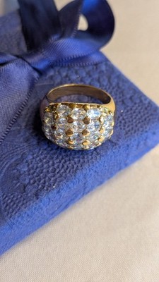 Ring Swarovski  cocktailring, ca 17,8 mm Durchmesser, Ringgröße 56, goldfarben