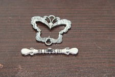Jewelry Making 4pr Butterfly Toggle Clasp Silver Finish 3473CL