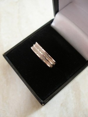 FLACHER EHERING/KLEID 9 KARAT WEISSGOLD 5 MM HERGESTELLT VON B & N BRANDNEU IN BOX