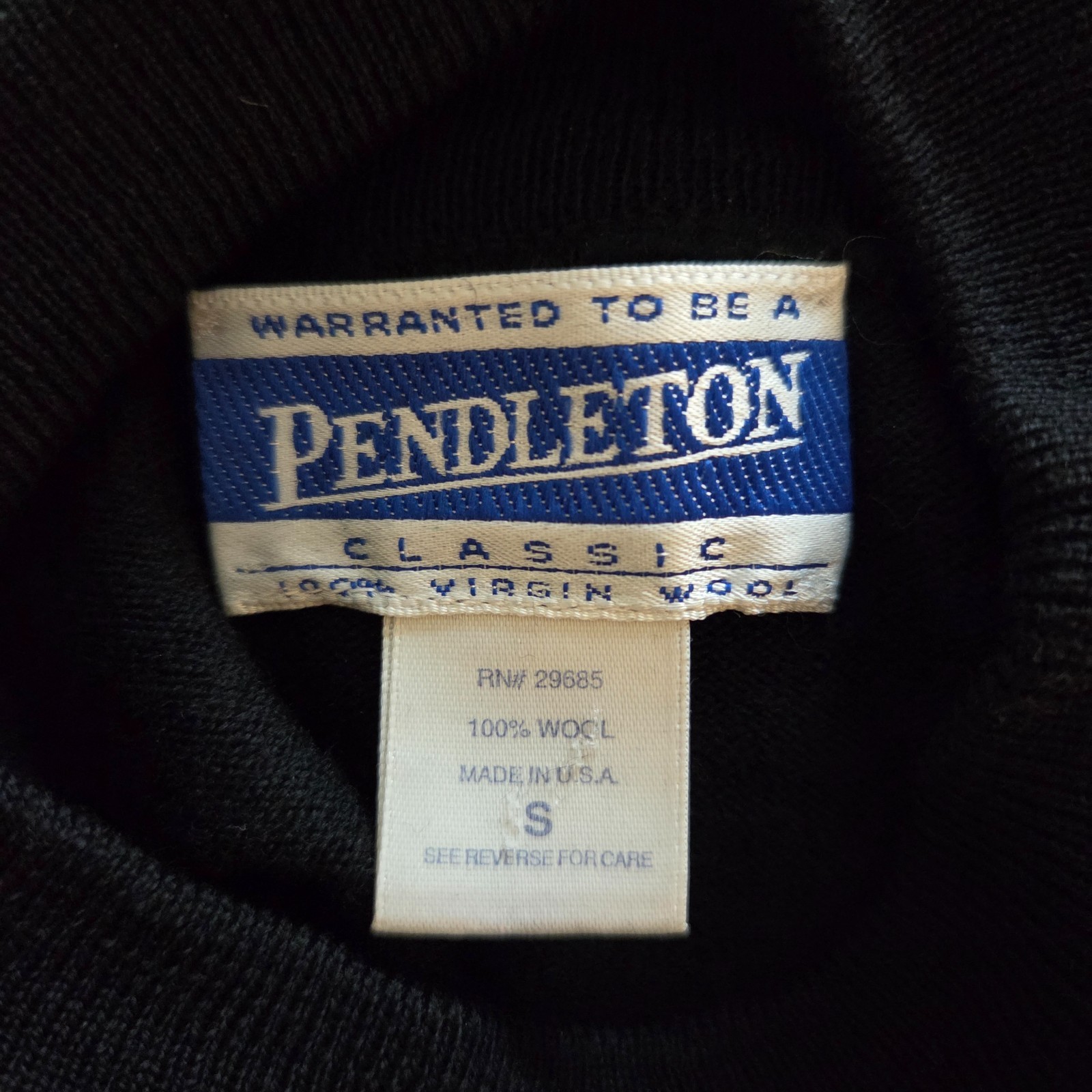 Vtg Pendleton Mock Neck Pullover Sweater Size S 1… - image 3