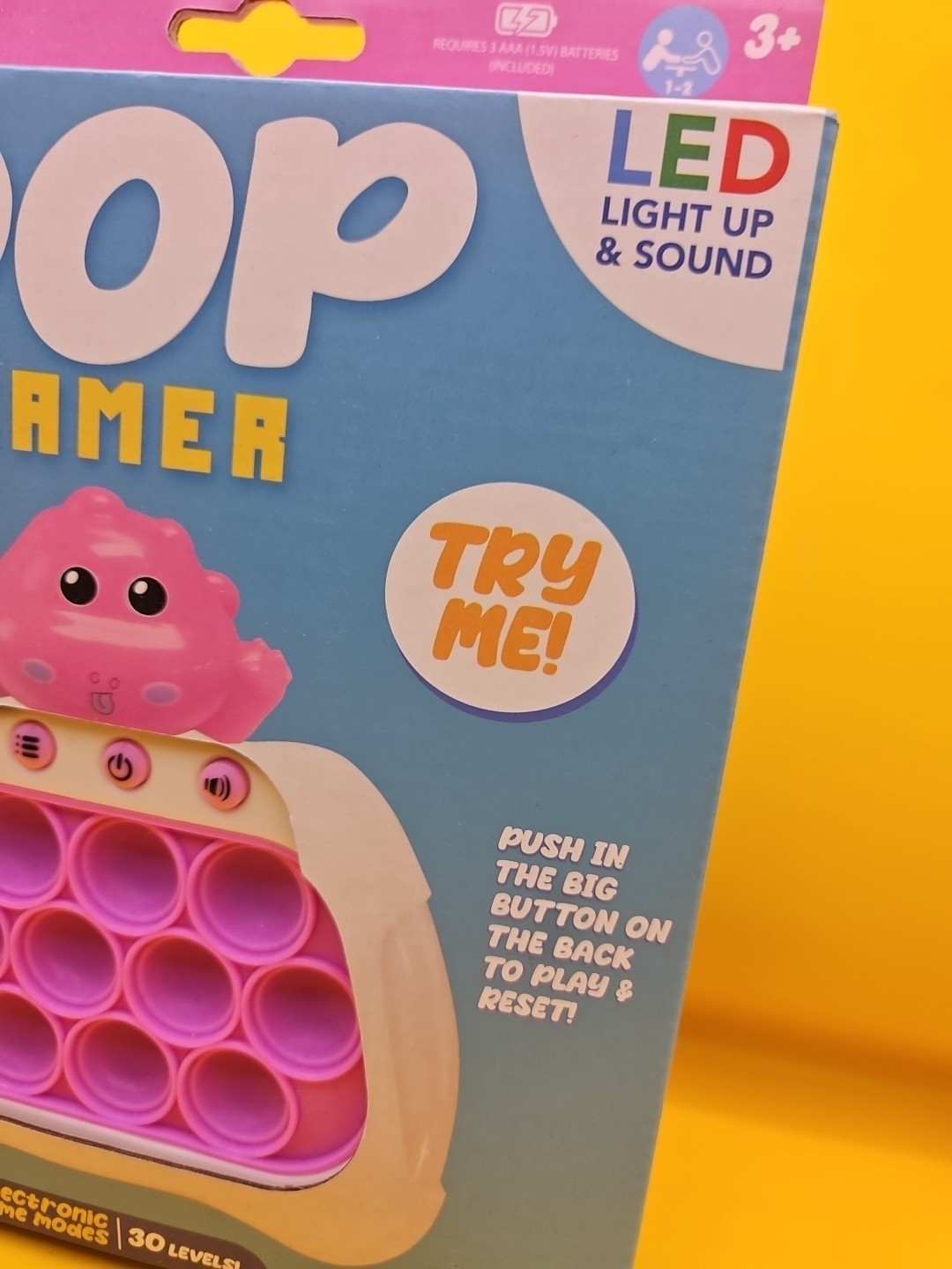 Pocket Pop Gamer Fidget Toy Quick Pop Push Game Pink image 3