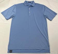 Turtleson Blue Preppy Activewear Stretch Golf Polo Shirt Mens Medium