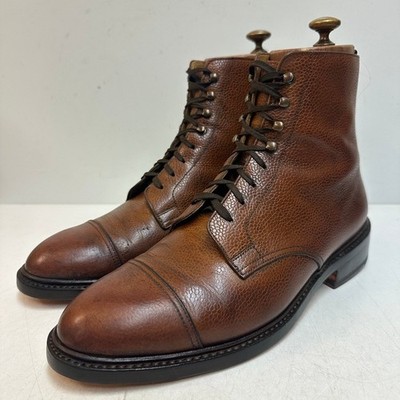 RESOLED Crockett & Jones Coniston Tan Scotch Grain Derby  display picture 2