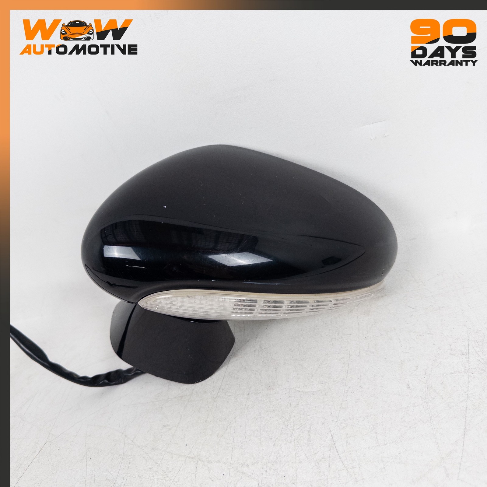 06-13 BENTLEY CONTINENTAL FLYING SPUR FRONT LEFT REAR VIEW DOOR MIRROR BLACK OEM