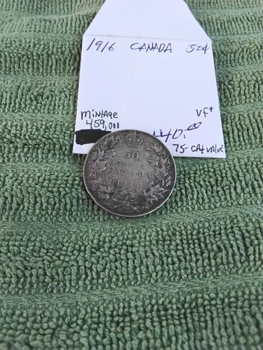 1916 Canada 50 Cents — photo from the most recent tracked eBay sale