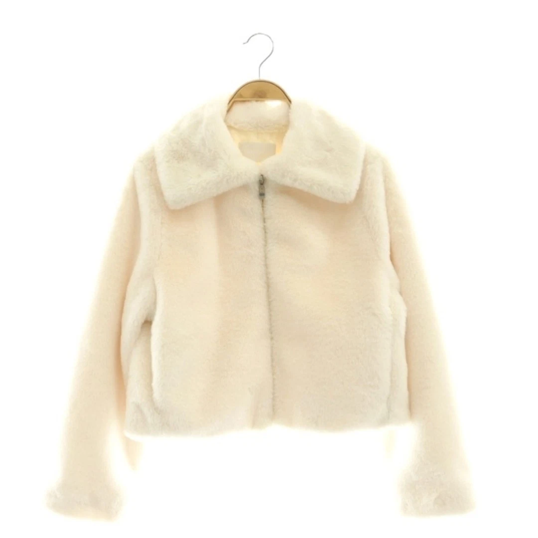 OFF WHITE CELFORD GIACCA CORTA PELLICCIA 24AW ZIP 36 OFF WHITE DO Usato38bc37694c752a452