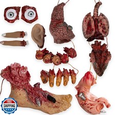 Pipilily 12 Pcs Halloween Blood Props Fake Human Scary Severed Br