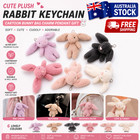 Cute Plush Rabbit Keychain Cartoon Bunny Bag Charm Pendant Gift