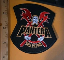 Pantera Hell Patrol  Embroidered  Sew/Iron On Band Patch