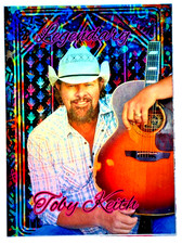 TOBY KEITH LEGENDARY REFRACTOR CUSTOM ART CARD - Designed By Dirty South Cards