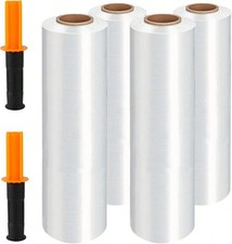 New Heavy Duty Pallet Stretch Wrap 15x1000ft Clear Industrial Moving Film 4 Pack