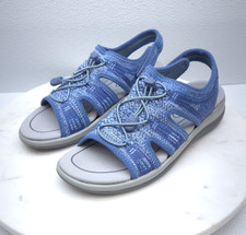 Orthofeet Women's Orthopedic Stretchable Maui Blue Sandals