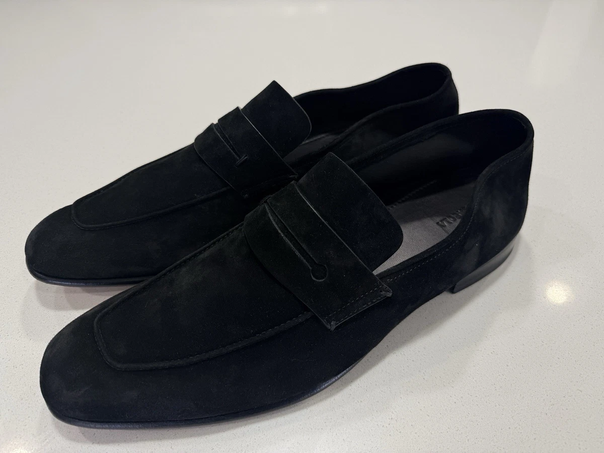 Black Ermenegildo Zegna Loafer Casual Shoes for Men for sale 
