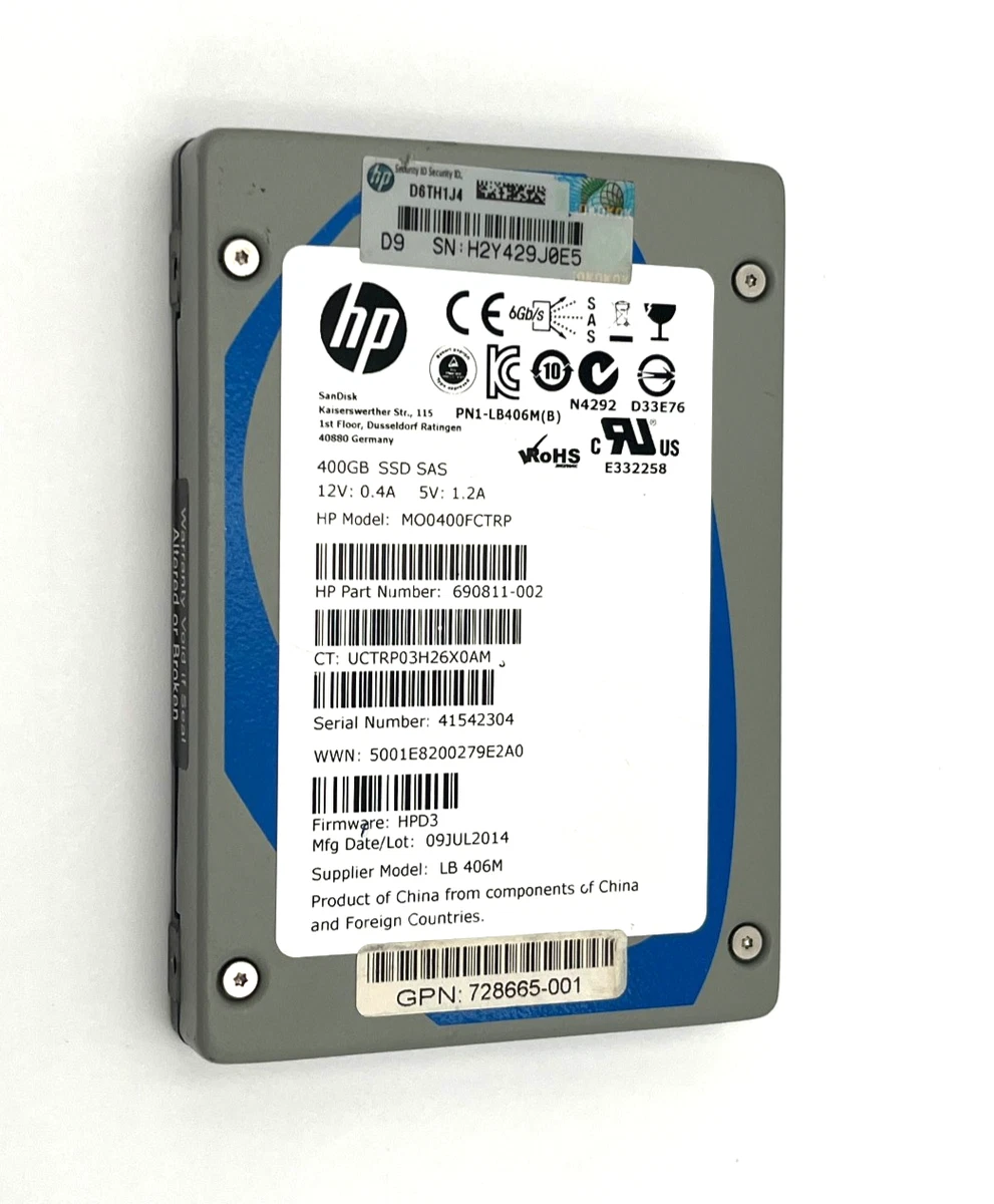 HP SAS Solid-State Drives 400 GB Storage Capacity for sale | eBay