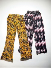 Boho Hippie Indie Pants Small Flare Wide Leg Festival Lounge Artsy Eclectic 70s