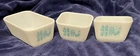 Set Of Three  Amish Butter Print Pyrex Dishes In Great Condition Missing Lids