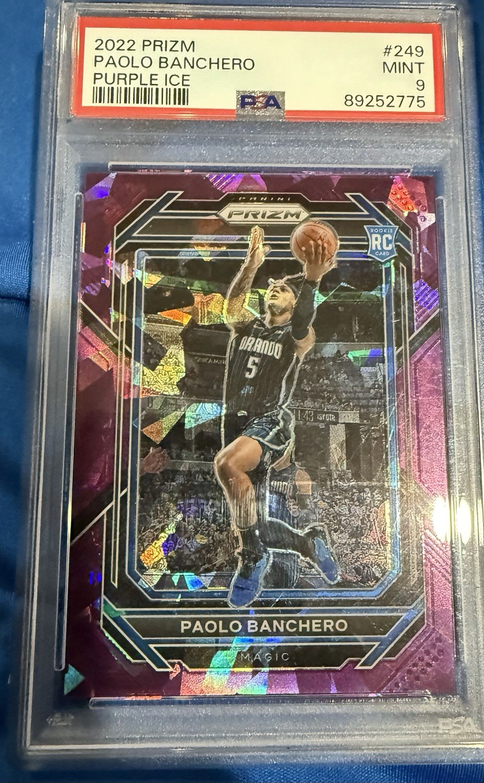 2022-23 Panini Prizm - Paolo Banchero #249 Purple Ice Prizm /149 (RC)