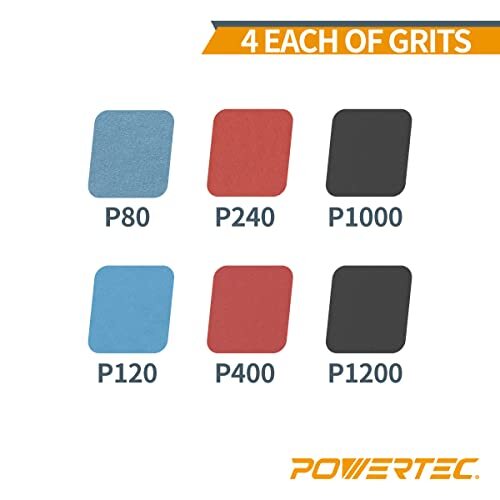 POWERTEC 46002 1/2" x 12" Knives Sharpener Sanding Belts 24pcs Set for Work S... - Picture 2 of 6