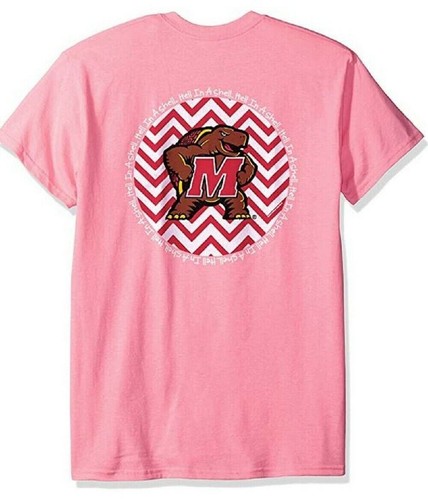 NCAA Maryland Terrapins Womens' Size Large Pink Short Sleeve Tee Shirt - Picture 2 of 3