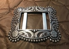 LARGE HEAVY WESTERN VINTAGE BELT BUCKLE - BY NOCONA BUCKLES - MEN/WOMEN