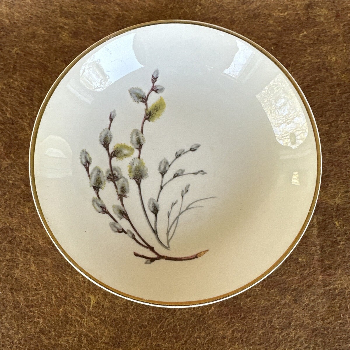 Lot of 4 Vtg Golden Willow CROOKSVILLE USA Berry Bowls Oven Proof