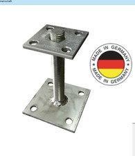 Pfostentr&auml;ger St&uuml;tzenfuss Linksgewinde 35-160 mm h&ouml;henverstellbar Carport 5.1