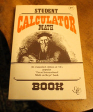 Student Calculator Math Book Texas Instruments 1980 TP
