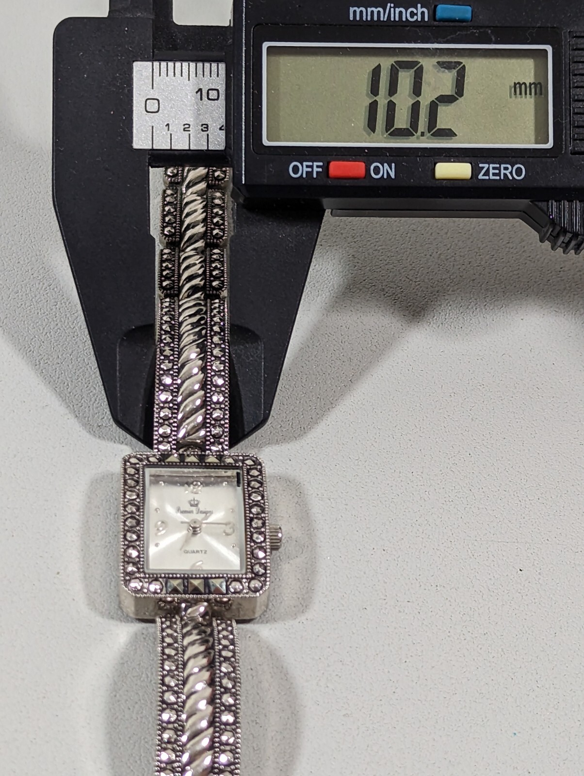 Premier Designs Silvertone Dial Rectangle Case Cl… - image 5