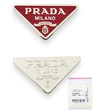 PRADA PR 57YS 52ZV 59ZV Red / Silver Replacement Icon Logo Genuine