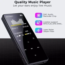 US Bluetooth MP3 Player HiFi Bass Music Player HD FM Radio Alarm Support 128GB